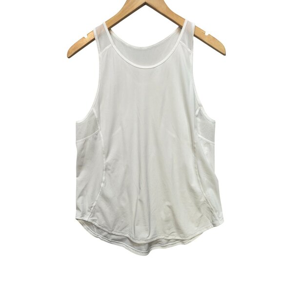 Lululemon Womens Sculpt Tank II Athletic Top White Mesh Racerback Workout Gym - Picture 2 of 12